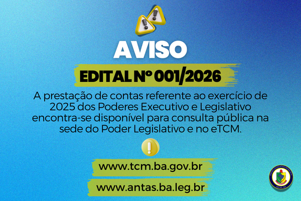 AVISO – Edital nº 1, de 9 de fevereiro de 2026